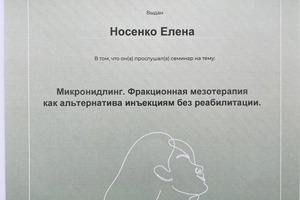 Диплом / сертификат №15 — Носенко Елена Евгеньевна