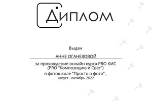 Диплом / сертификат №4 — Оганезова Анна Александровна