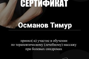 Диплом / сертификат №4 — Османов Тимур Ряшитович