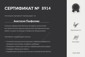 Диплом / сертификат №10 — Панфилова Анастасия Александровна