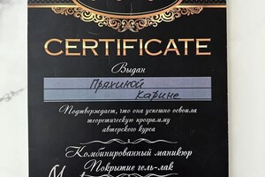 Диплом / сертификат №1 — Пряхина Карина Андреевна