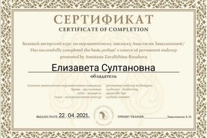 Диплом / сертификат №15 — Романова Елизавета Султановна