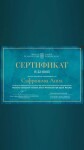 Диплом / сертификат №13 — Сафронова Анна Юрьевна