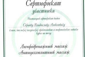 Диплом / сертификат №3 — Сергеев Владислав Алексеевич