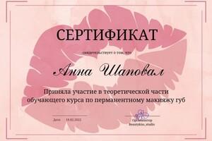 Диплом / сертификат №13 — Шаповал Анна Валентиновна