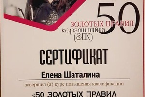 Диплом / сертификат №4 — Шаталина Елена Викторовна