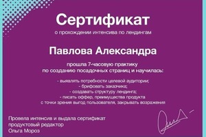 Диплом / сертификат №4 — Шершнева Александра Николаевна