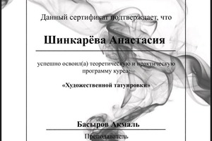 Диплом / сертификат №1 — Шинкарева Анастасия Александровна