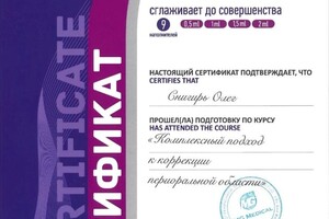 Диплом / сертификат №10 — Снигирь Олег Олегович