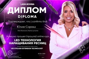 Диплом / сертификат №1 — Сорока Юлия Владимировна