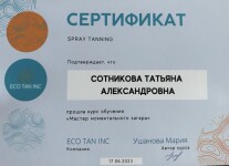 Диплом / сертификат №1 — Сотникова Татьяна Александровна