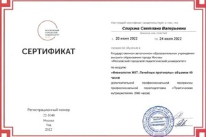 Диплом / сертификат №1 — Спирина Светлана Валерьевна