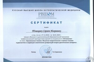 Диплом / сертификат №7 — Ташкеев Сергей Игоревич