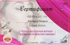 Диплом / сертификат №3 — Тетерько Екатерина Сергеевна