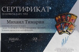 Диплом / сертификат №20 — Тимарин Михаил Михайлович