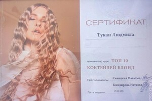 Диплом / сертификат №4 — Тукан Людмила Савельевна