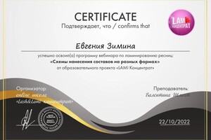 Диплом / сертификат №519 — Зимина Евгения Викторовна