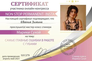 Диплом / сертификат №526 — Зимина Евгения Викторовна