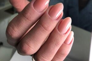 Величко Виктория Викторовна — Маникюр комбинированный без покрытия.; Нежная камуфлирующая база! — Портфолио №8