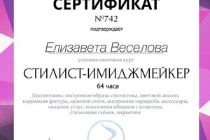 Диплом / сертификат №6 — Гришина Елизавета Евгеньевна