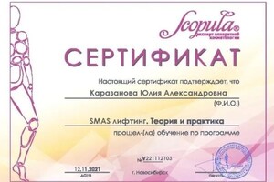 Диплом / сертификат №2 — Каразанова Юлия Александровна