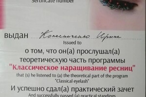 Диплом / сертификат №6 — Колесниченко Ирина Александровна