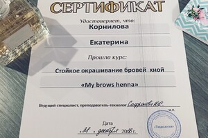 Стойкое окрашивание бровей хной — Корнилова Екатерина Юрьевна