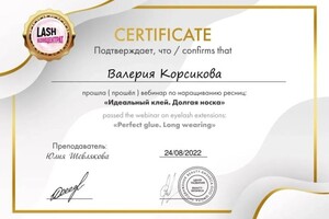 Диплом / сертификат №5 — Корсикова Валерия Александровная