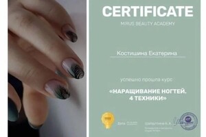 Диплом / сертификат №4 — Костишина Екатерина Евгеньевна