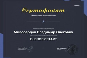 Диплом / сертификат №1 — Милосердов Владимир Олегович