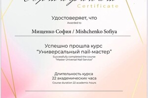 Диплом / сертификат №3 — Мисевра София Сергеевна