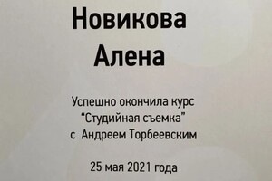 Диплом / сертификат №5 — Новикова Алёна Валентиновна