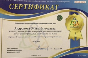 Диплом / сертификат №24 — Воеводина Ольга Николаевна