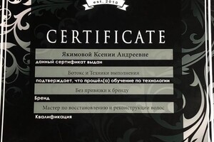 Диплом / сертификат №14 — Якимова Ксения Андреевна