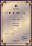 Диплом / сертификат №9 — Каппес Кира Викторовна