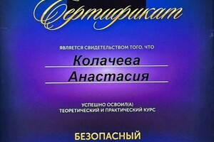 Диплом / сертификат №11 — Колачева Анастасия Владимировна