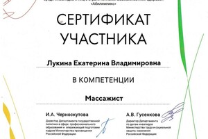 Диплом / сертификат №2 — Лукина Екатерина Владимировна