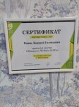 Диплом / сертификат №6 — Попов Дмитрий Евгеньевич