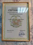 Диплом / сертификат №9 — Попов Дмитрий Евгеньевич