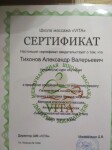 Диплом / сертификат №3 — Тихонов Александр Валерьевич