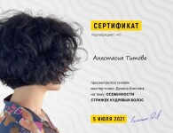 Диплом / сертификат №34 — Титова Анастасия Павловна