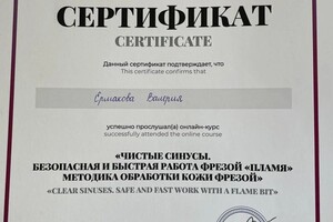 Диплом / сертификат №1 — Ермакова Валерия Витальевна