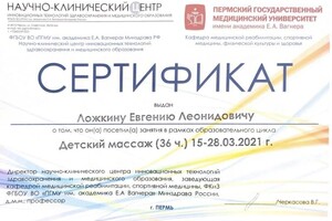 Диплом / сертификат №12 — Ложкин Евгений Леонидович