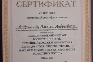 Диплом / сертификат №2 — Андрианов Алексей Андреевич