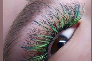 Арутюнова Наталья Андреевна — 3Д, изгиб Д. Цветные лучи. Длина 15мм по всему глазу. — Портфолио №19