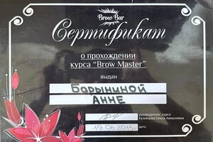 БАРЫНИНА Анна Николаевна — Диплом / сертификат №11