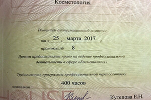 Диплом о прохождении курса обучения — Чадюк Елена Николаевна