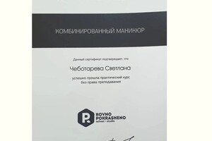 Диплом / сертификат №2 — Чеботарева Светлана Викторовна