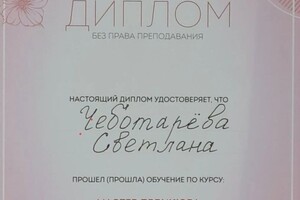 Диплом / сертификат №6 — Чеботарева Светлана Викторовна