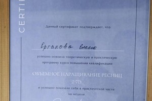 Диплом / сертификат №2 — Ергакова Елена Александровна